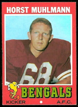 Horst Muhlmann 1971 Topps football card