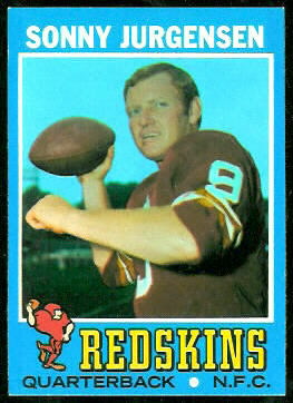 Sonny Jurgensen 1971 Topps football card