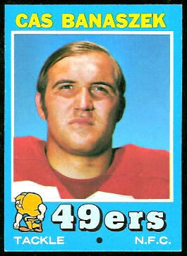 Cas Banaszek 1971 Topps football card