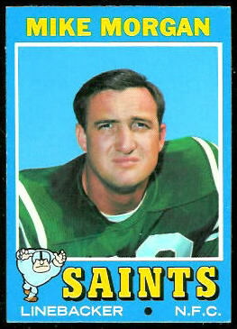 Mike Morgan 1971 Topps football card