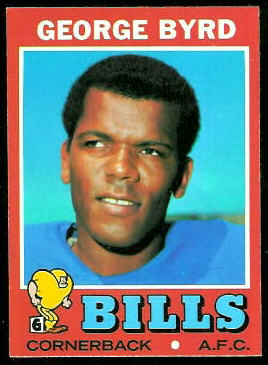 George Byrd 1971 Topps football card