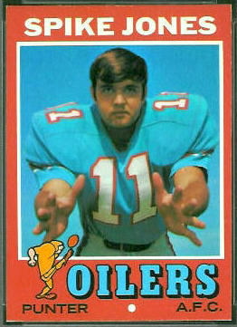 Spike Jones 1971 Topps football card