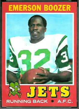 Emerson Boozer 1971 Topps football card Emerson Boozer 1971 Topps football card