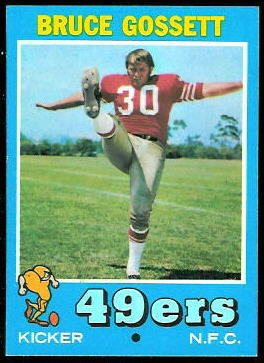 Bruce Gossett 1971 Topps football card