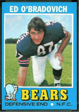 Ed O'Bradovich 1971 Topps football card