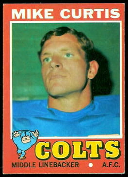 Mike Curtis 1971 Topps football card