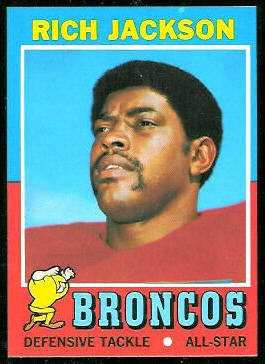 Rich Jackson 1971 Topps football card