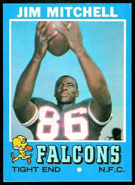 Jim Mitchell 1971 Topps football card