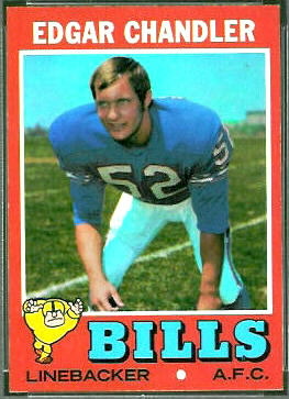 Edgar Chandler 1971 Topps football card