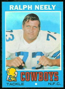 Ralph Neely 1971 Topps football card