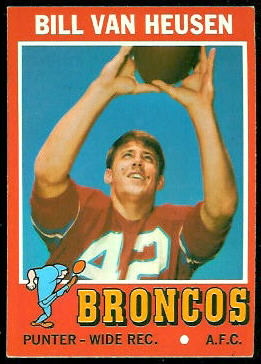 Bill Van Heusen 1971 Topps football card