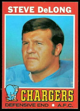 Steve DeLong 1971 Topps football card