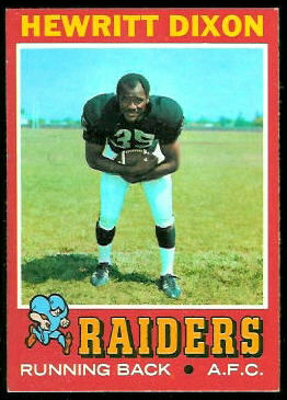 Hewritt Dixon 1971 Topps football card