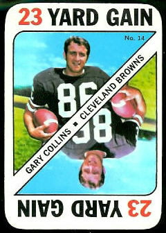 Gary Collins 1971 Topps Game football card