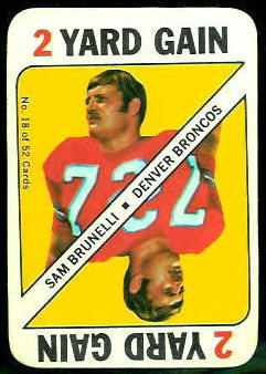 Sam Brunelli 1971 Topps Game football card