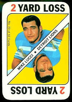 Mike Lucci 1971 Topps Game football card