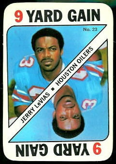 Jerry LeVias 1971 Topps Game football card Jerry LeVias 1971 Topps Game football card