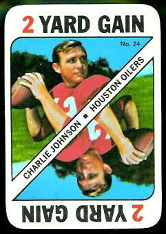 Charley Johnson 1971 Topps Game football card