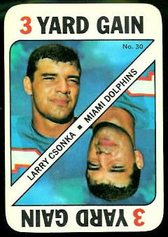 Larry Csonka 1971 Topps Game football card Larry Csonka 1971 Topps Game football card