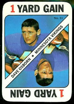 Dave Osborn 1971 Topps Game football card