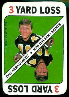 Dan Abramowicz 1971 Topps Game football card