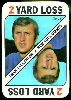 Fran Tarkenton 1971 Topps Game football card Fran Tarkenton 1971 Topps Game football card