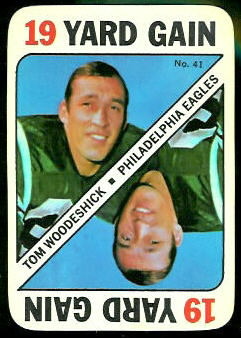 Tom Woodeshick 1971 Topps Game football card