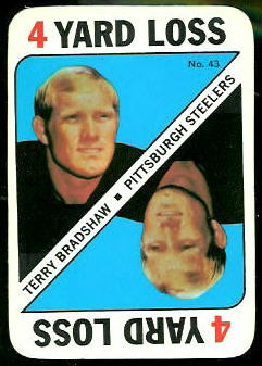 Terry Bradshaw 1971 Topps Game football card