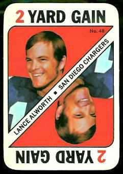 Lance Alworth 1971 Topps Game football card Lance Alworth 1971 Topps Game football card