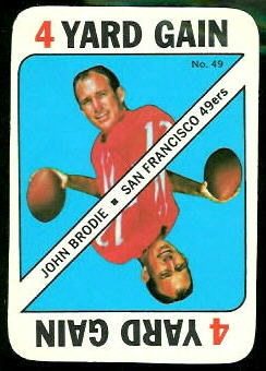 John Brodie 1971 Topps Game football card