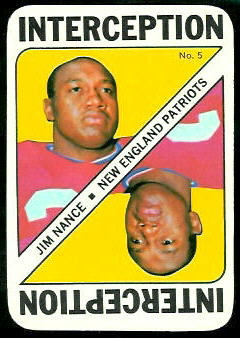Jim Nance 1971 Topps Game football card Jim Nance 1971 Topps Game football card
