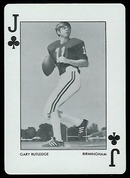 Gary Rutledge 1972 Alabama Playing Cards football card