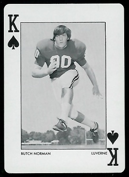Butch Norman 1972 Alabama Playing Cards football card