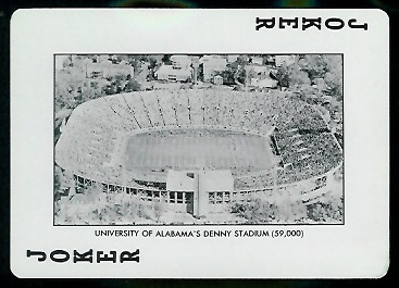 Denny Stadium 1972 Alabama Playing Cards football card