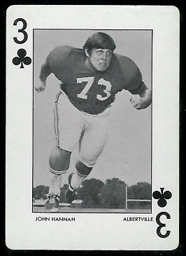 John Hannah 1972 Alabama Playing Cards football card