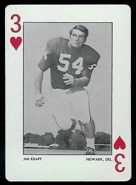 Jim Krapf 1972 Alabama Playing Cards football card