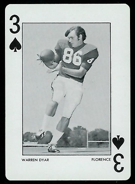 Warren Dyar 1972 Alabama Playing Cards football card