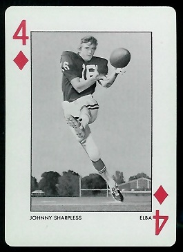 Johnny Sharpless 1972 Alabama Playing Cards football card