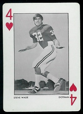 Steve Wade 1972 Alabama Playing Cards football card