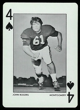 John Rogers 1972 Alabama Playing Cards football card