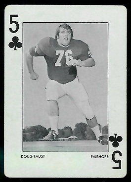 Doug Faust 1972 Alabama Playing Cards football card