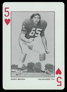 Buddy Brown 1972 Alabama Playing Cards football card