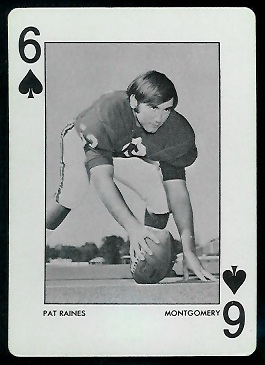 Pat Raines 1972 Alabama Playing Cards football card