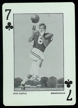 Pete Pappas 1972 Alabama Playing Cards football card