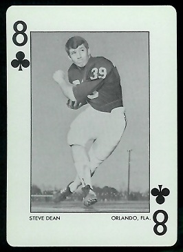 Steve Dean 1972 Alabama Playing Cards football card