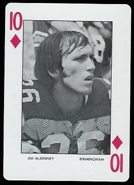 Jim McKinney 1972 Auburn Playing Cards football card