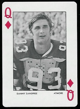 Danny Sanspree 1972 Auburn Playing Cards football card