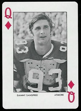 Danny Sanspree 1972 Auburn Playing Cards football card Danny Sanspree 1972 Auburn Playing Cards football card
