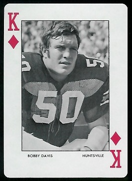 Bobby Davis 1972 Auburn Playing Cards football card