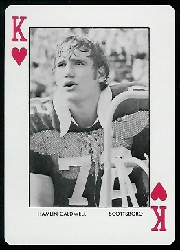 Hamlin Caldwell 1972 Auburn Playing Cards football card
